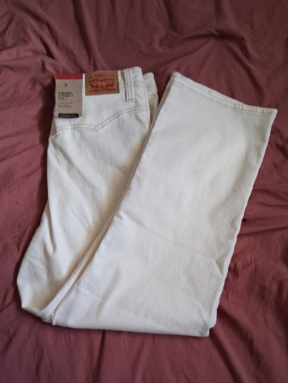 Levi's White Straight-Leg Denim Jeans